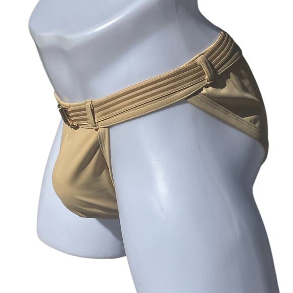 Andrew Christian Belt Bikini Tan Large - Picture 1 of 8